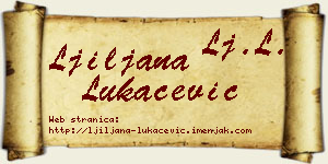 Ljiljana Lukačević vizit kartica